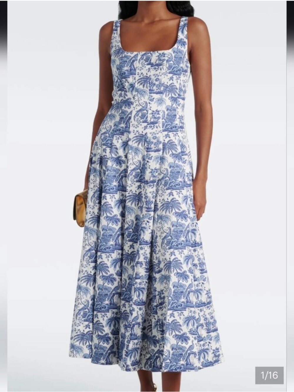 Staud Wells Blue Toile